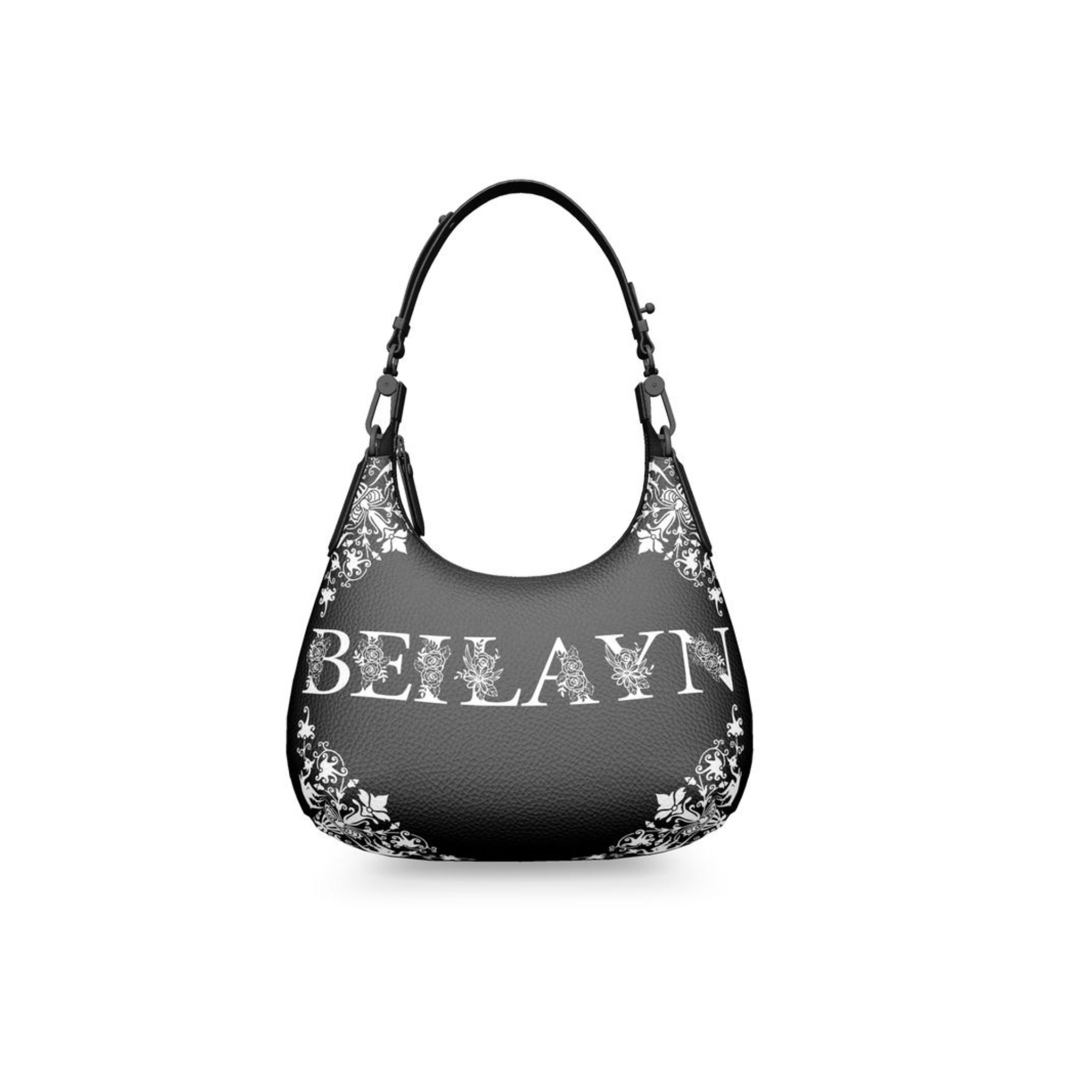 Borsa Myriline hobo piccola con stampa BeiReal