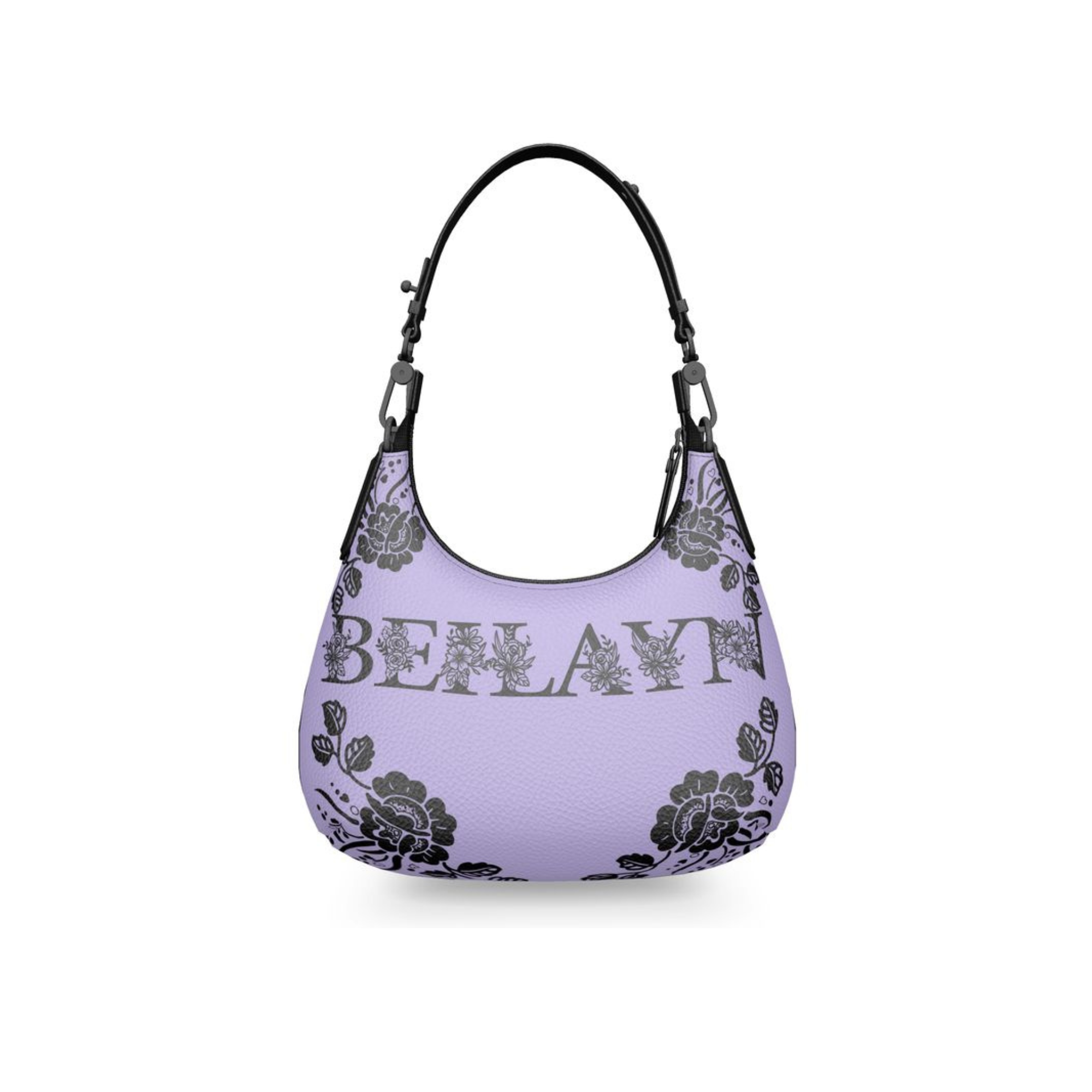 Borsa Myriline hobo piccola con stampa BeiReal