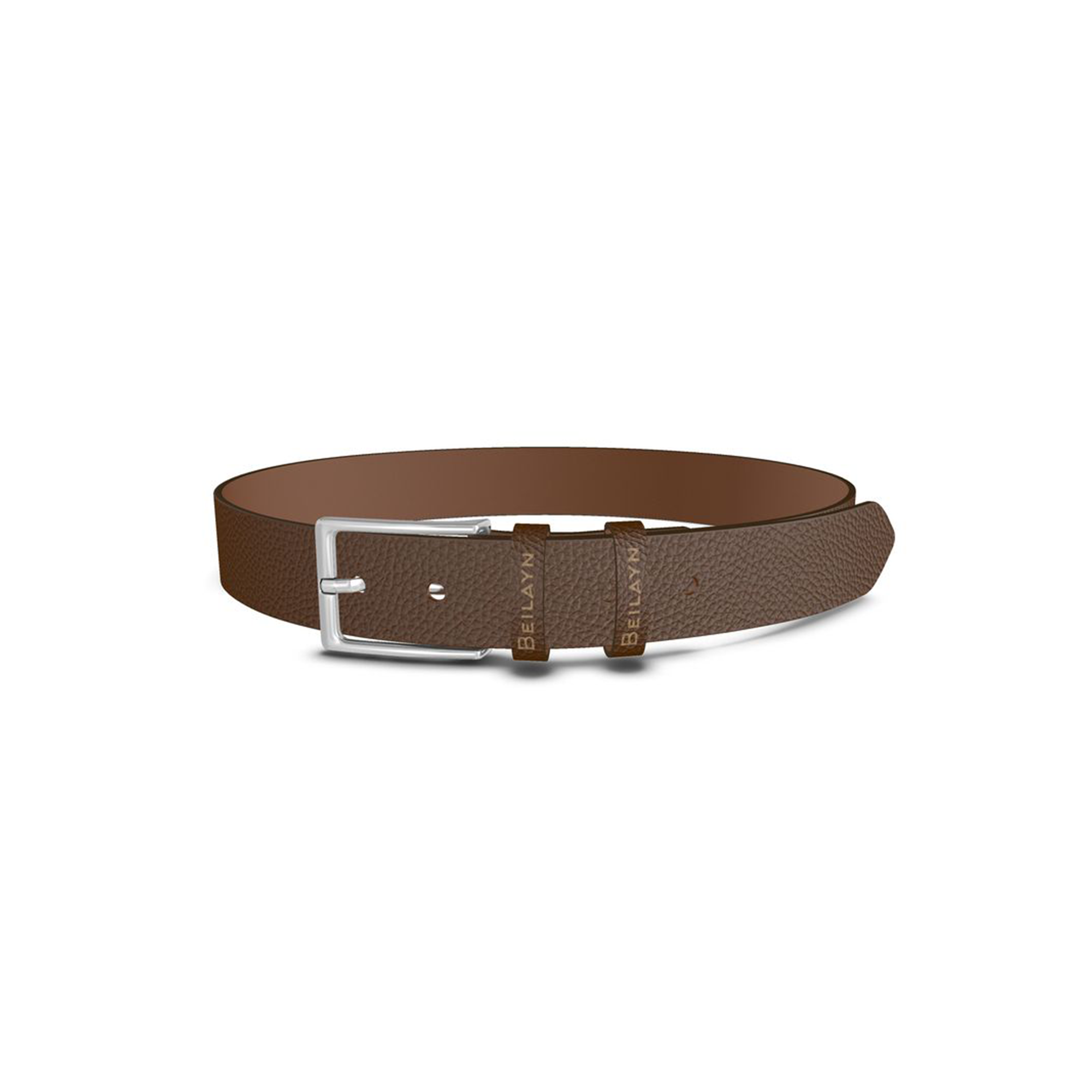 Leather belt with square strap