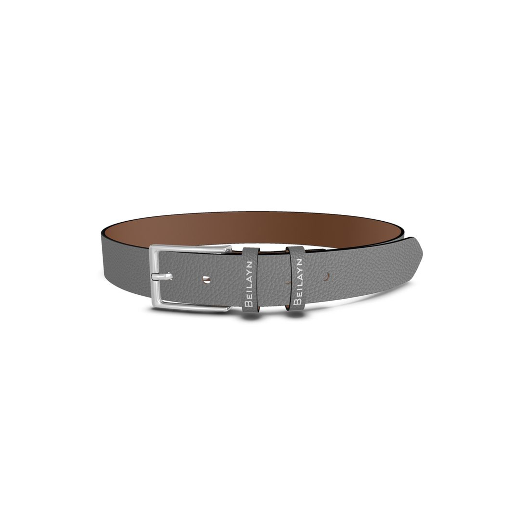 Leather belt with square strap