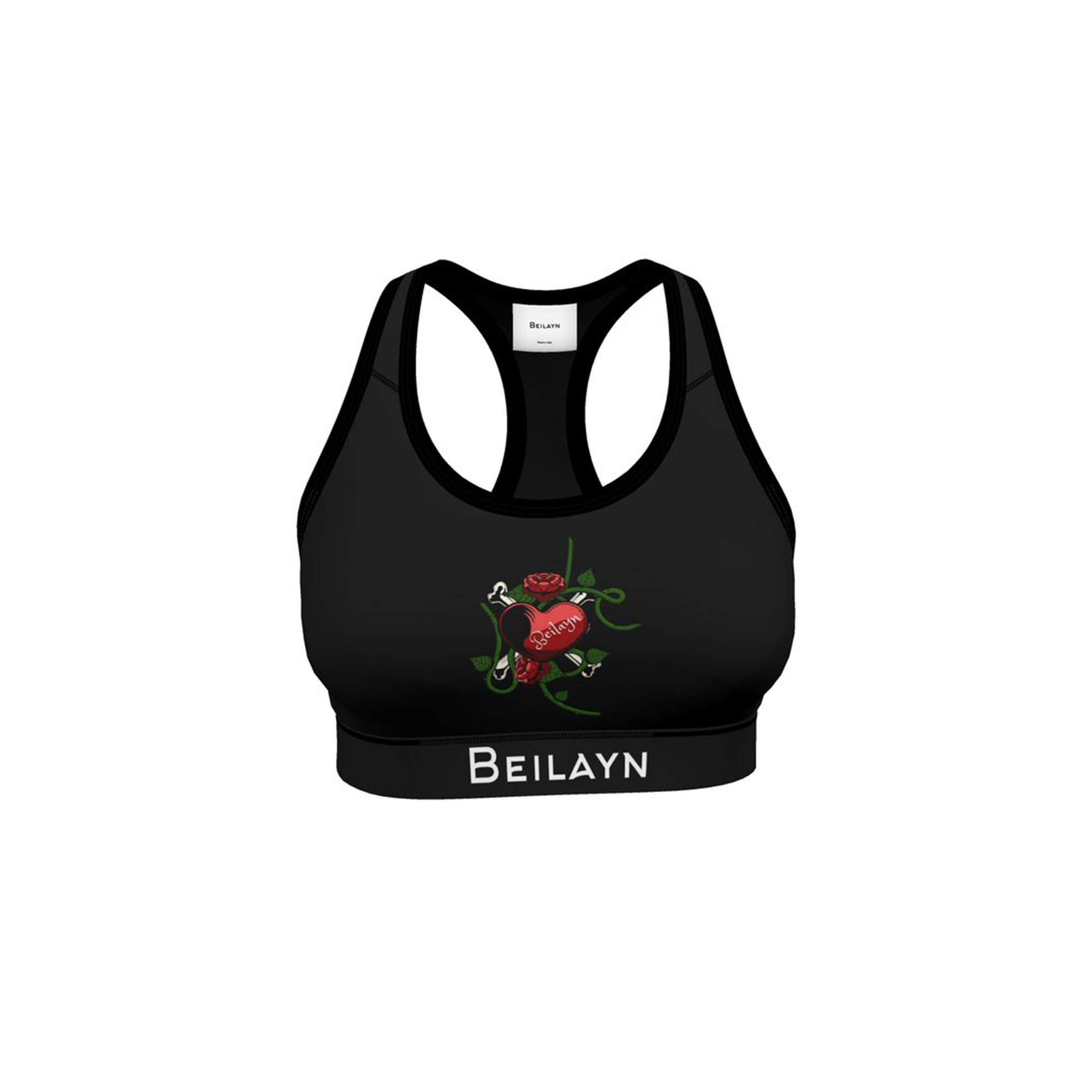 Soutien-gorge de sport Beilayn à cœur barbelé