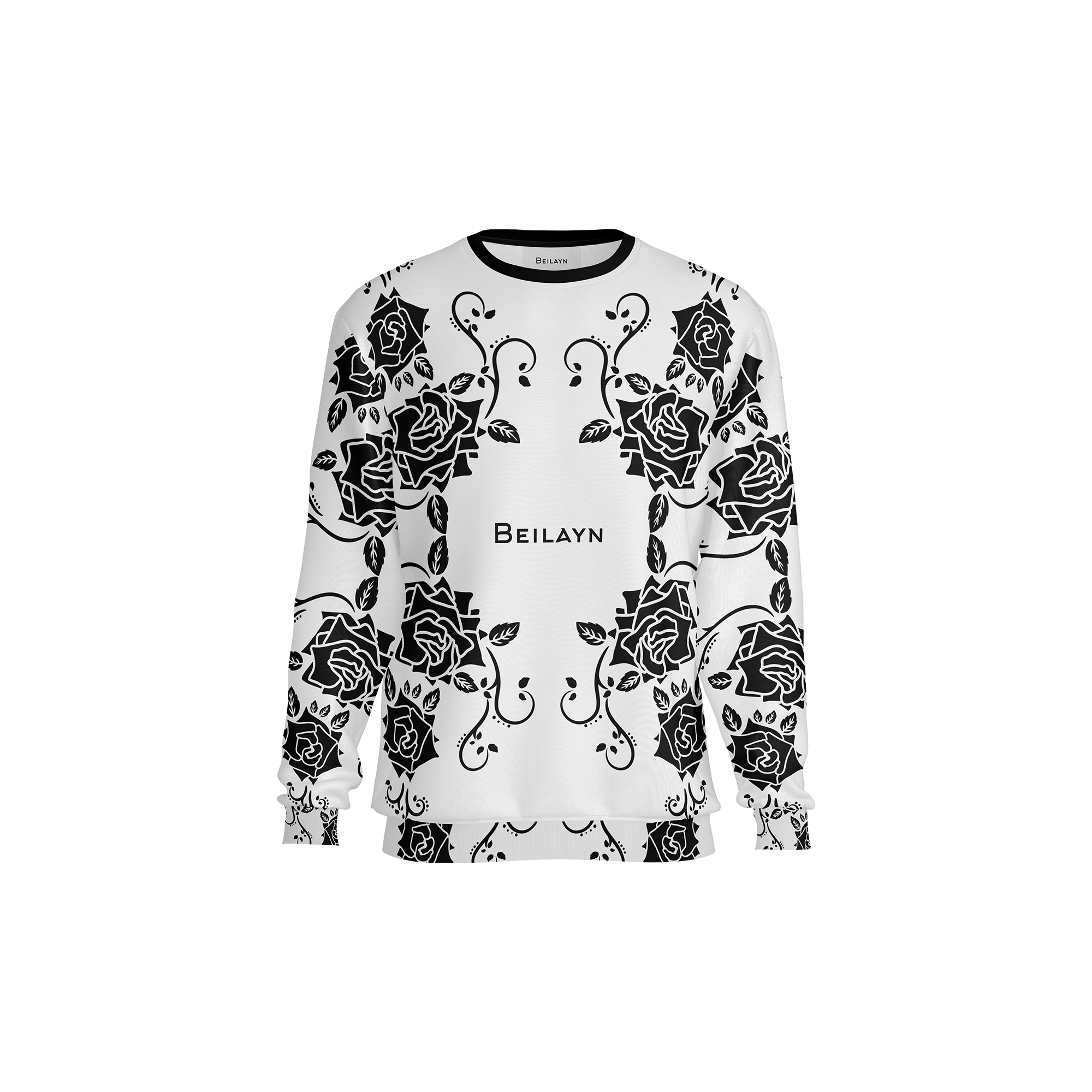 Beilayn sweatshirt met Black Rose