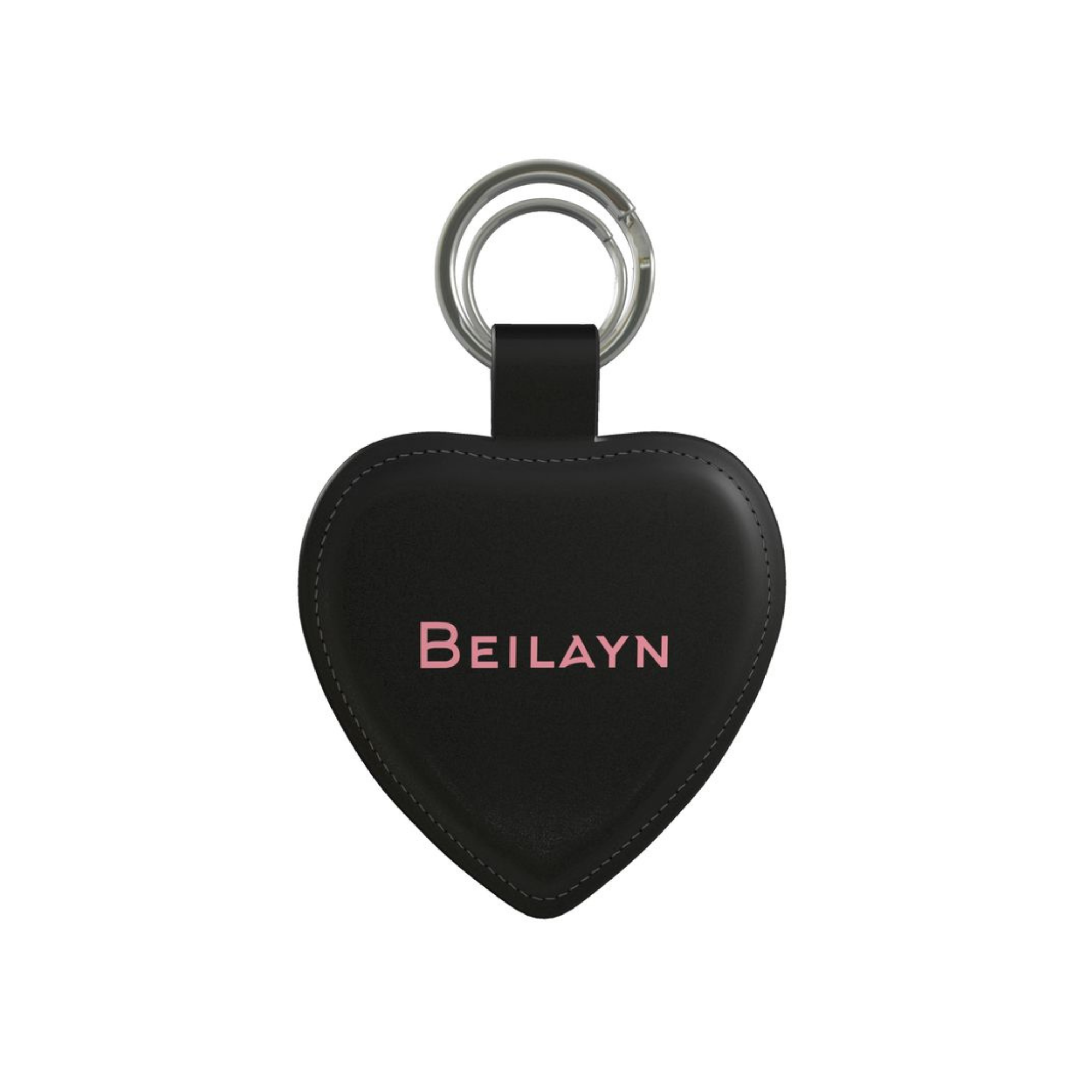 Leren sleutelhanger met Beilayn-print