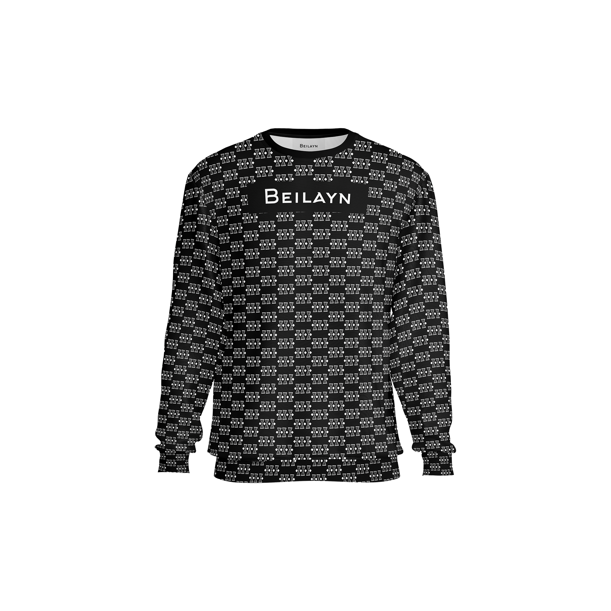 Beilayn Mosky logo print technische trui sweatshirt