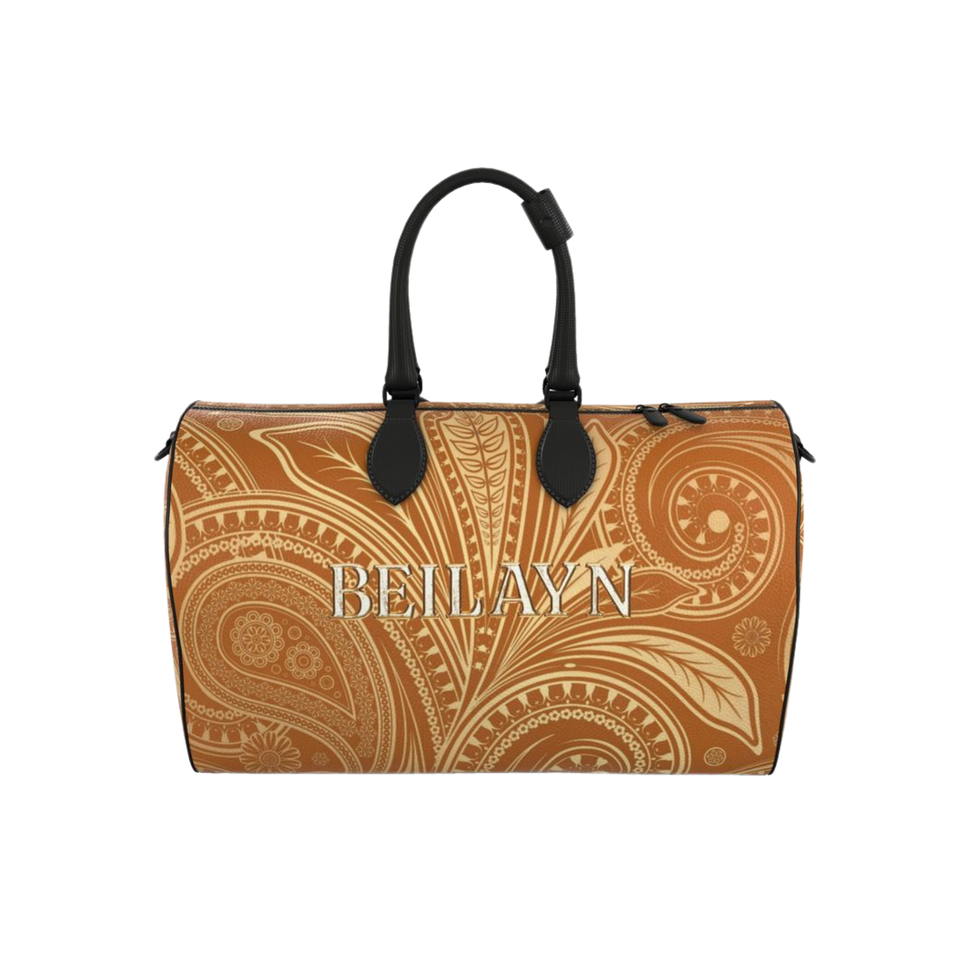 Draviana bag in leather with GoldPury print, large size