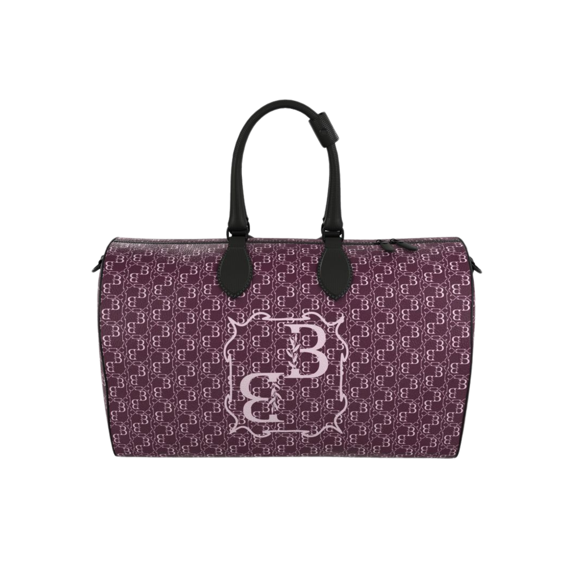 Bolso de piel con estampado Monogram de Draviana, tamaño grande