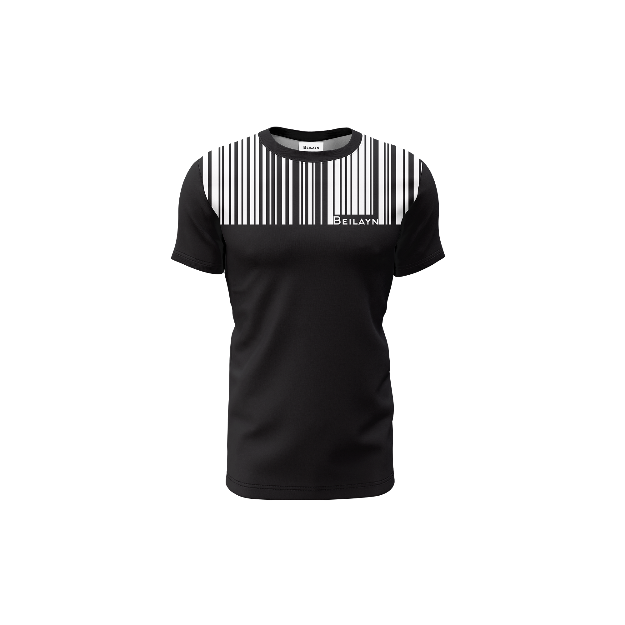 Cotton jersey T-shirt with Barcode print