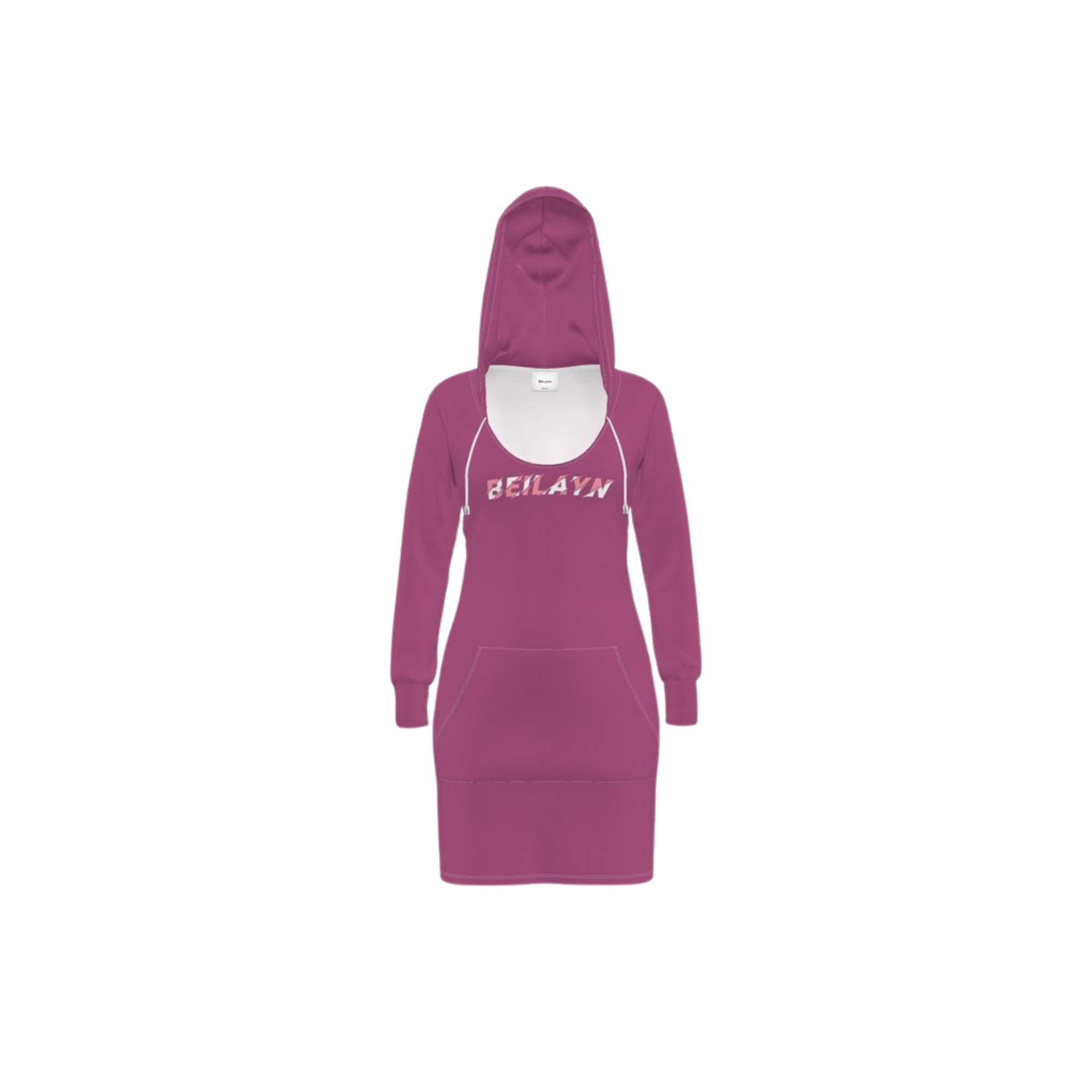 Cotton jersey hooded dress with Beilayn logo