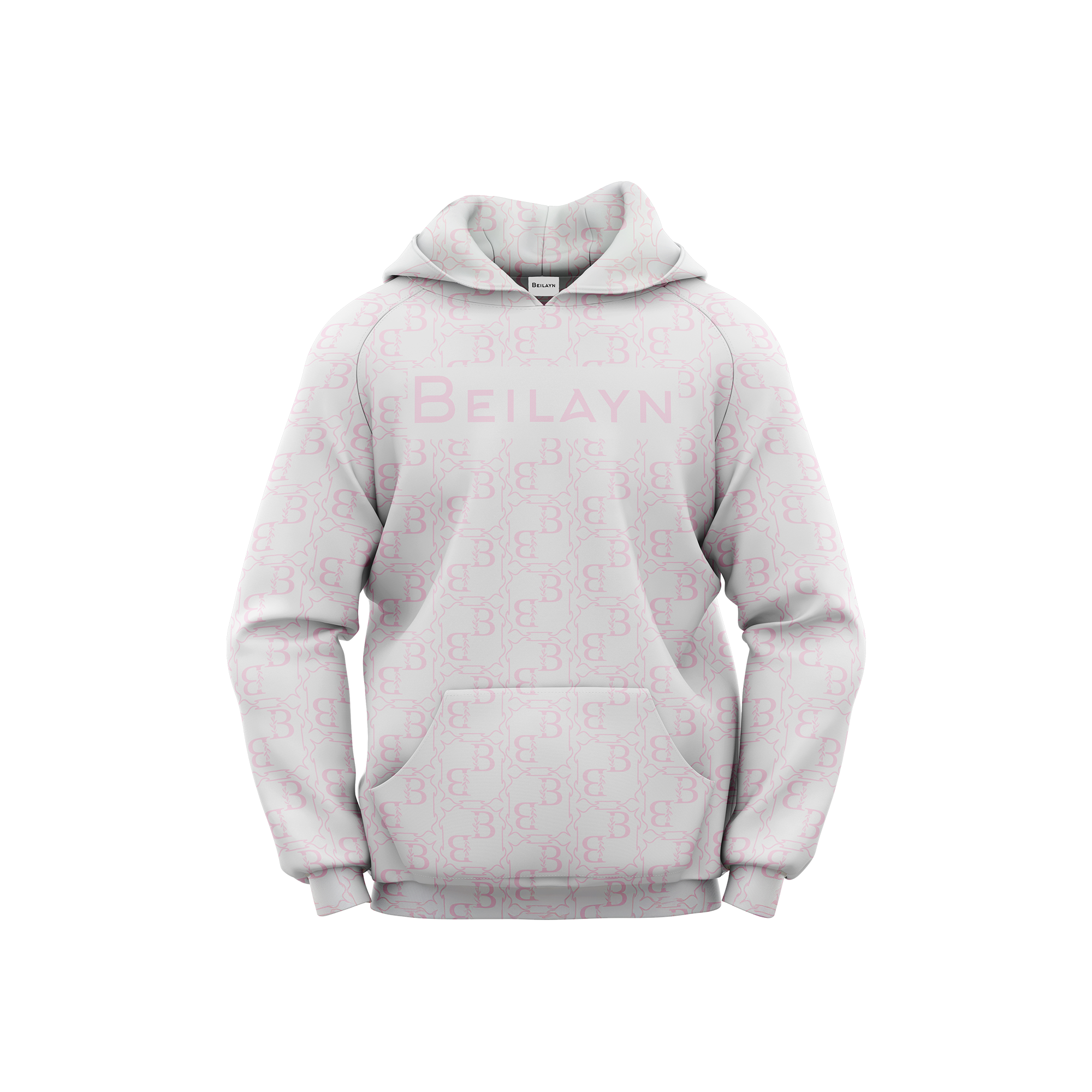 Beilayn Logo Monogram Print Cotton Jersey Hoodie