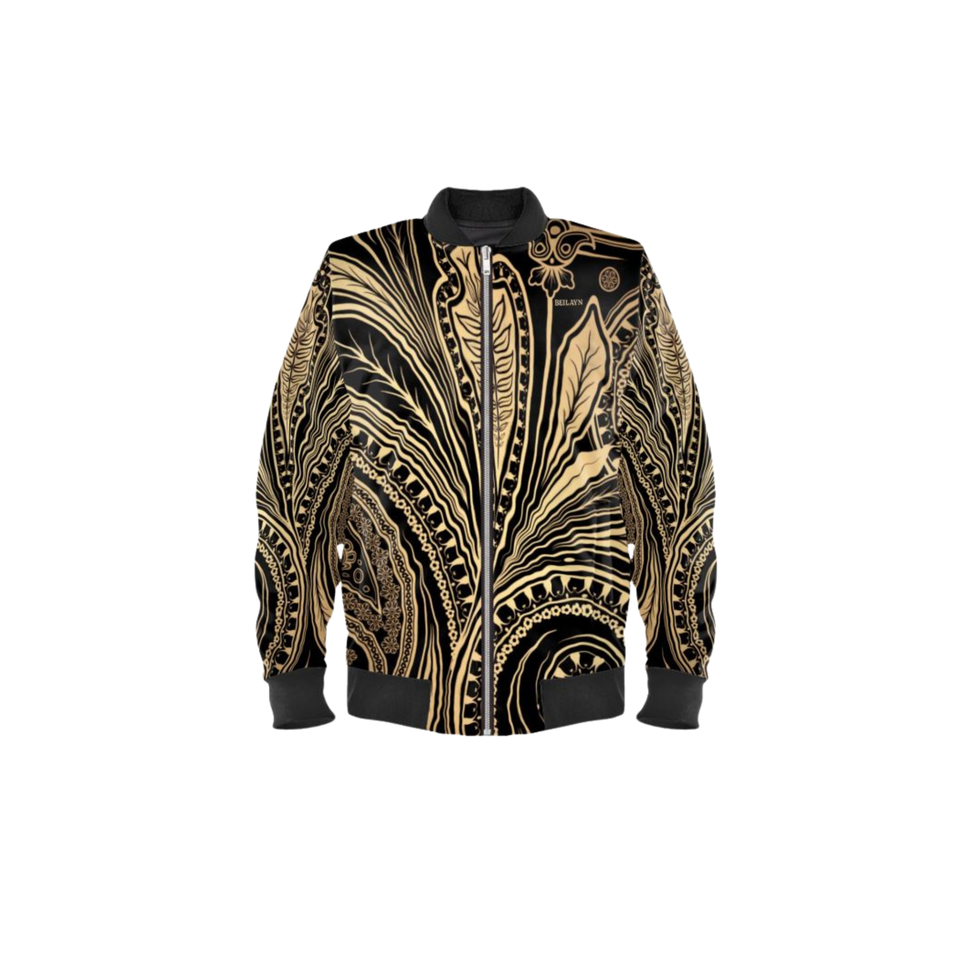 GoldPury Duchess Satin Bomber Jacket