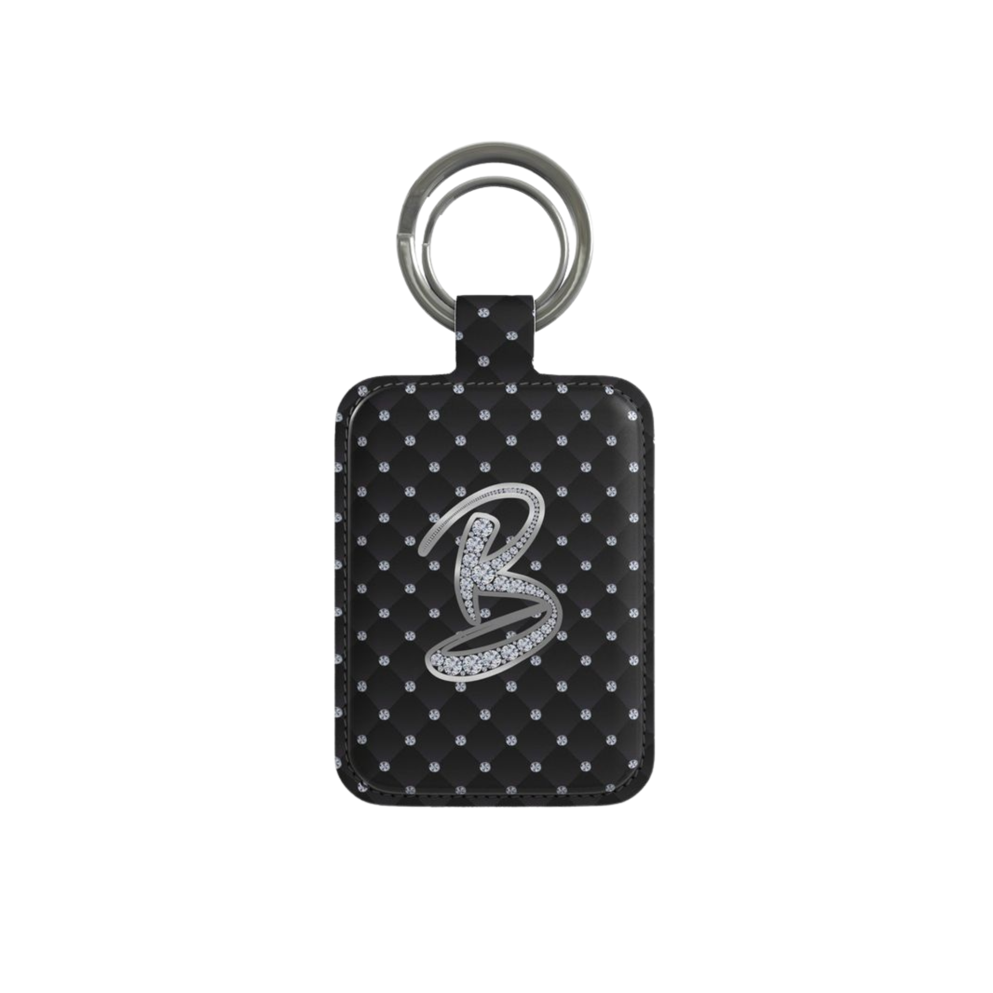 Beilayn Diamond Logo Leather Keychain