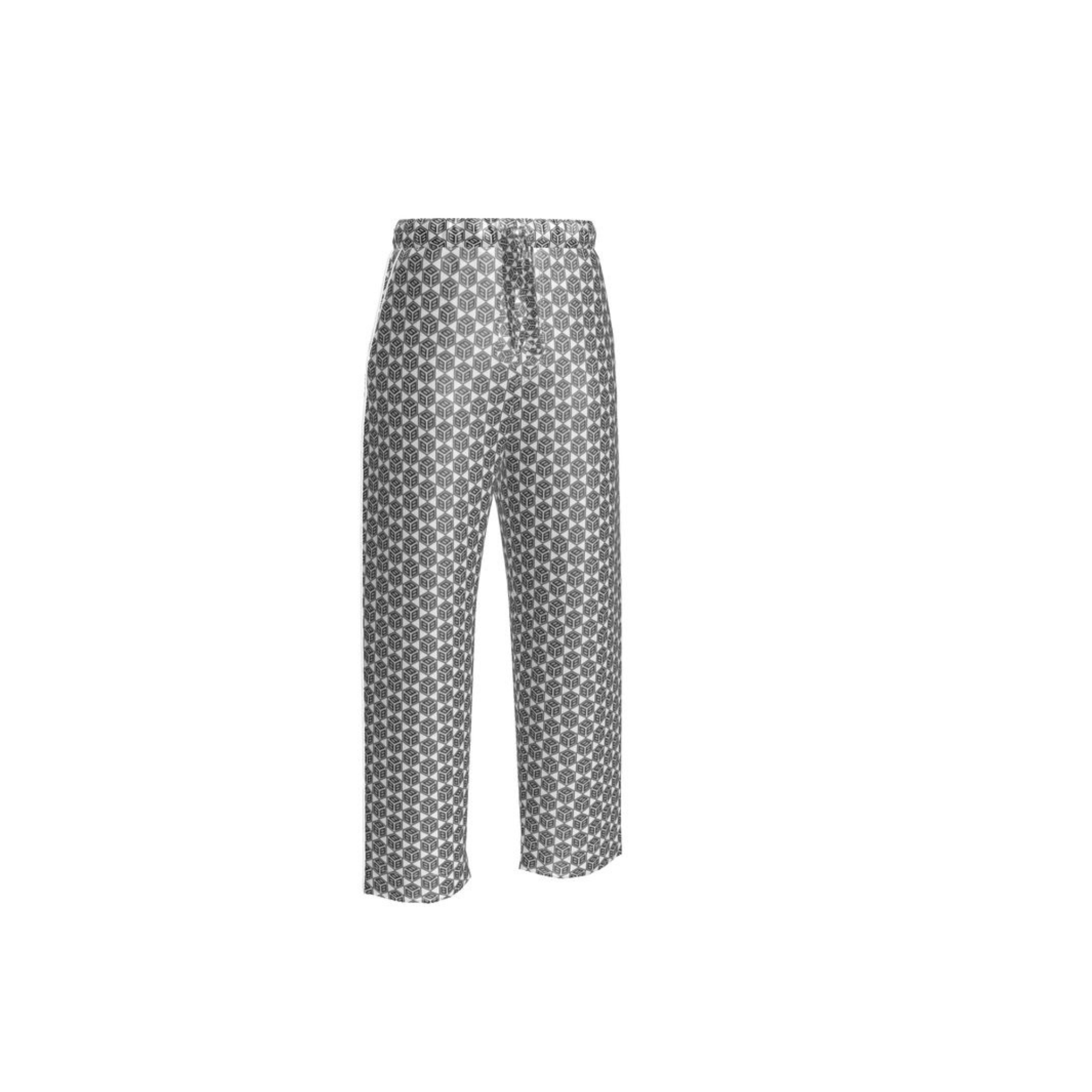 Silk trousers with BB Beilayn print