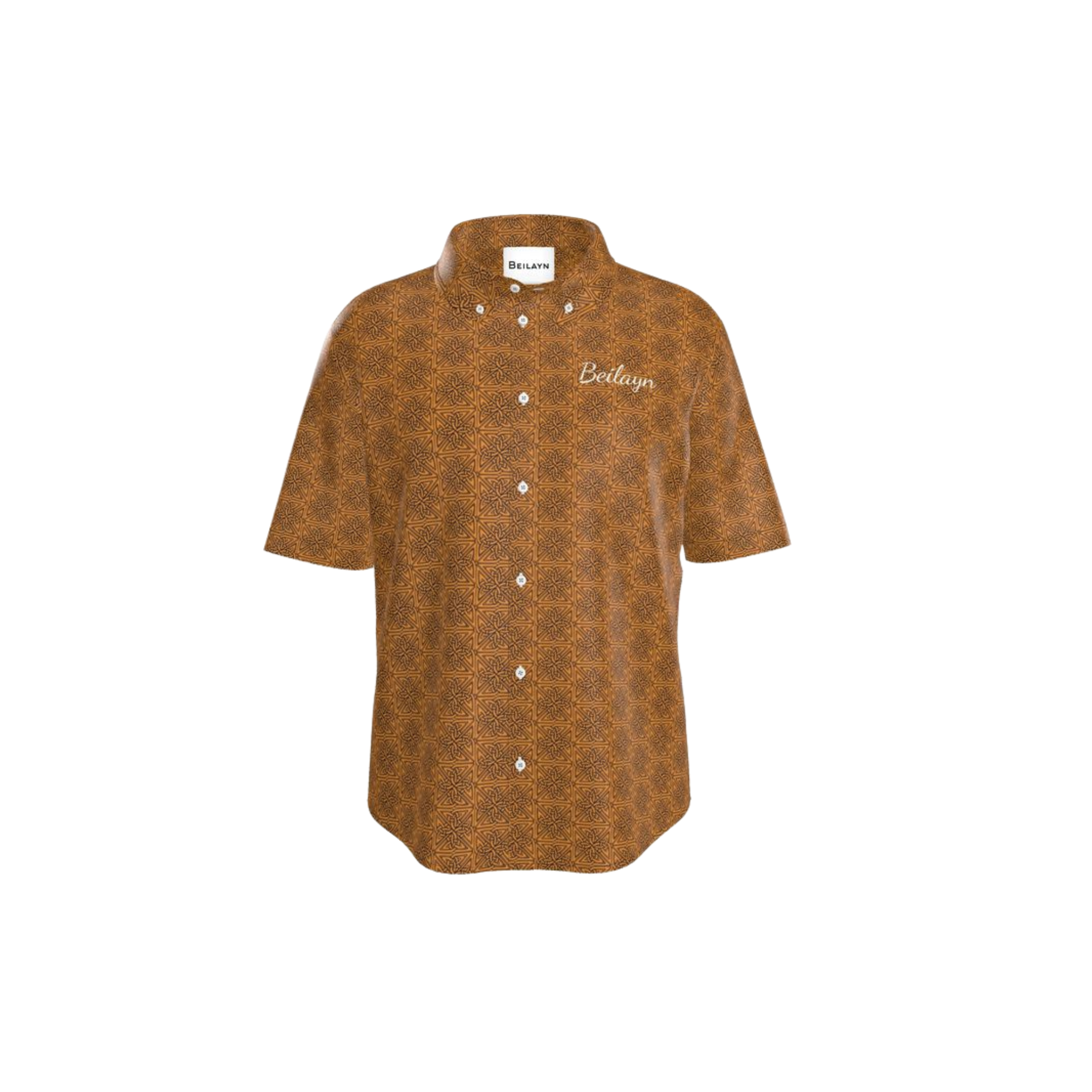 Beilayn Logo Odissea Print Silk Shirt