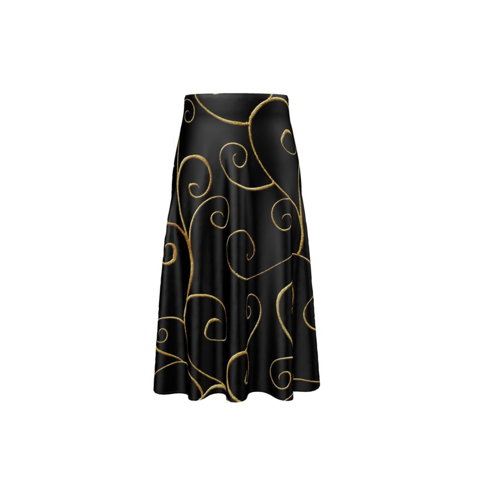 GinnyGold silk satin long skirt