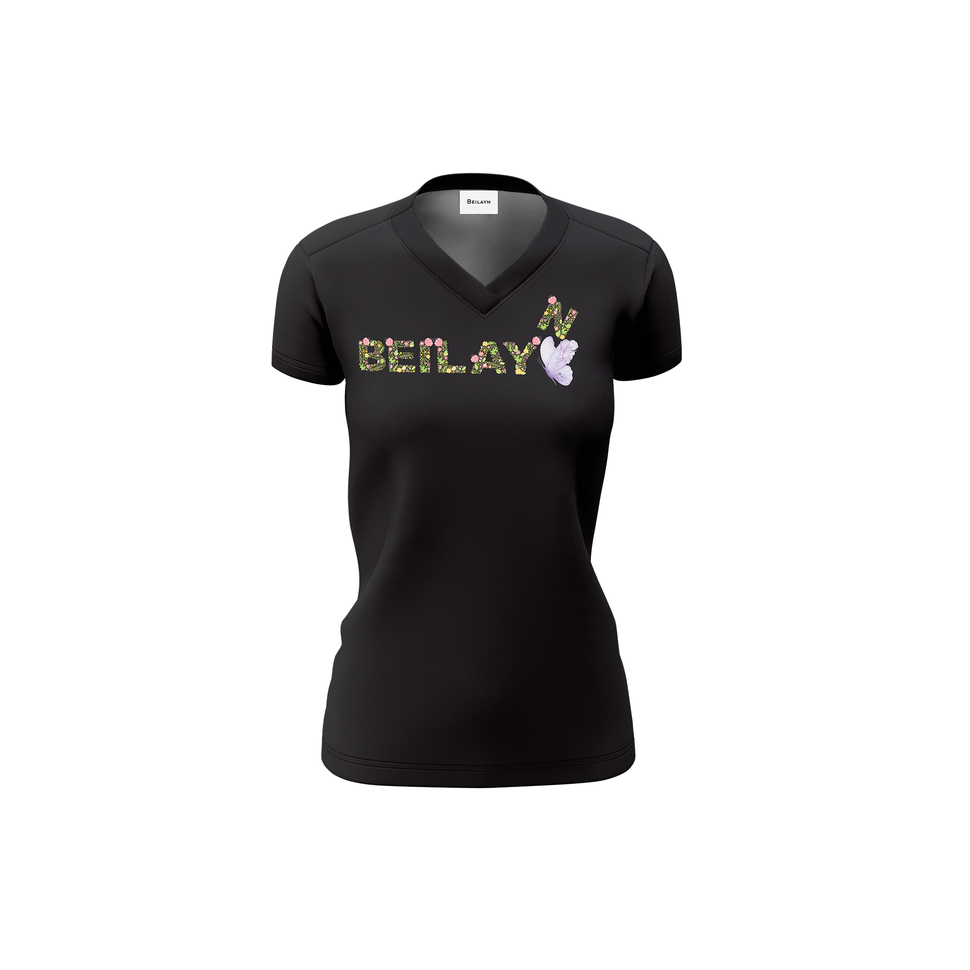 T-Shirt mit Beybutterfly-Besatz