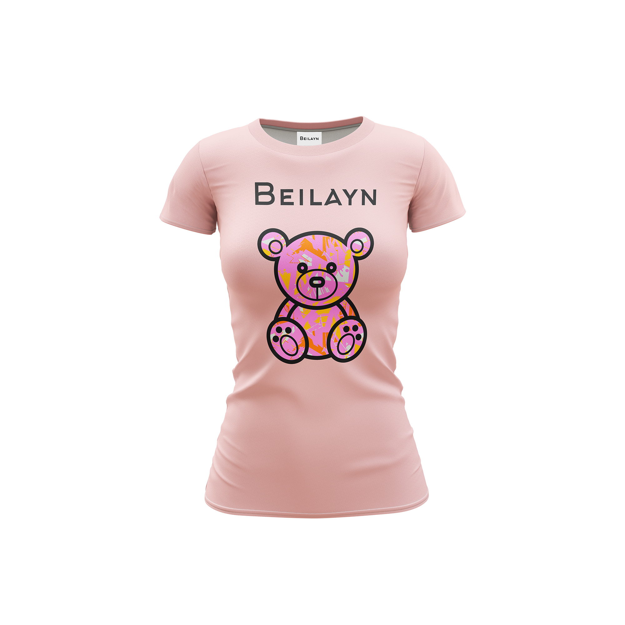 Beilayn Teddy Print Katoenen Jersey T-shirt